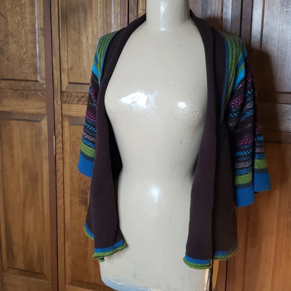 Free People Embroidered Cardigan Sweater Sz M